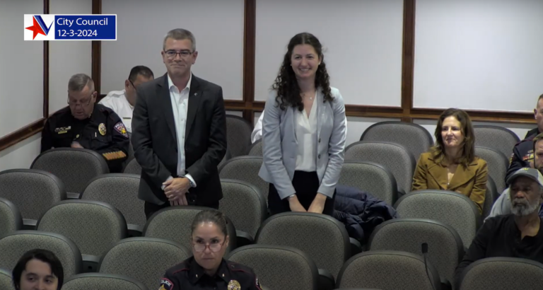First Ammonia attends Victoria City Council Meetings. Here the Strategy Lead Ann-Kathrin Merz and Global Head of Project Development Lee Raymond were delighted to get a friendly shout-out at a December 2024 meeting.